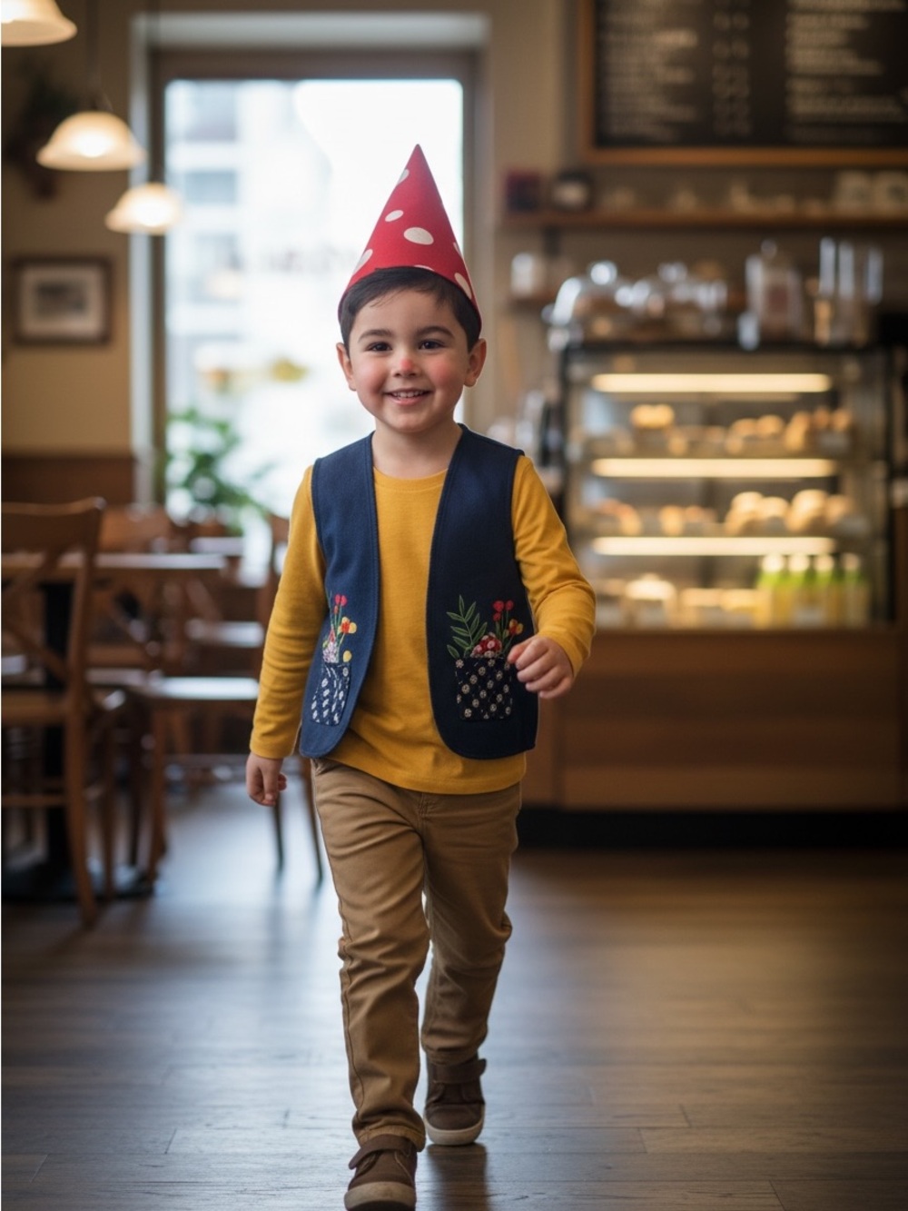 Kids Navy Embroidered Vest - Unbranded